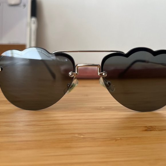 Miu Miu Scalloped Aviator Sunglasses - Picture 4 of 11